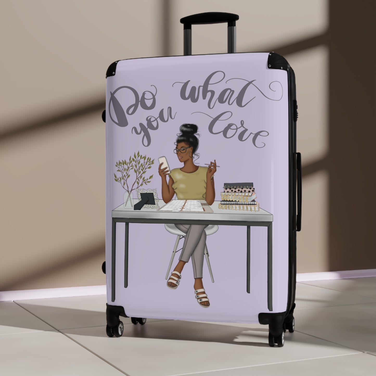 Do What You Love Suitcase - Purple