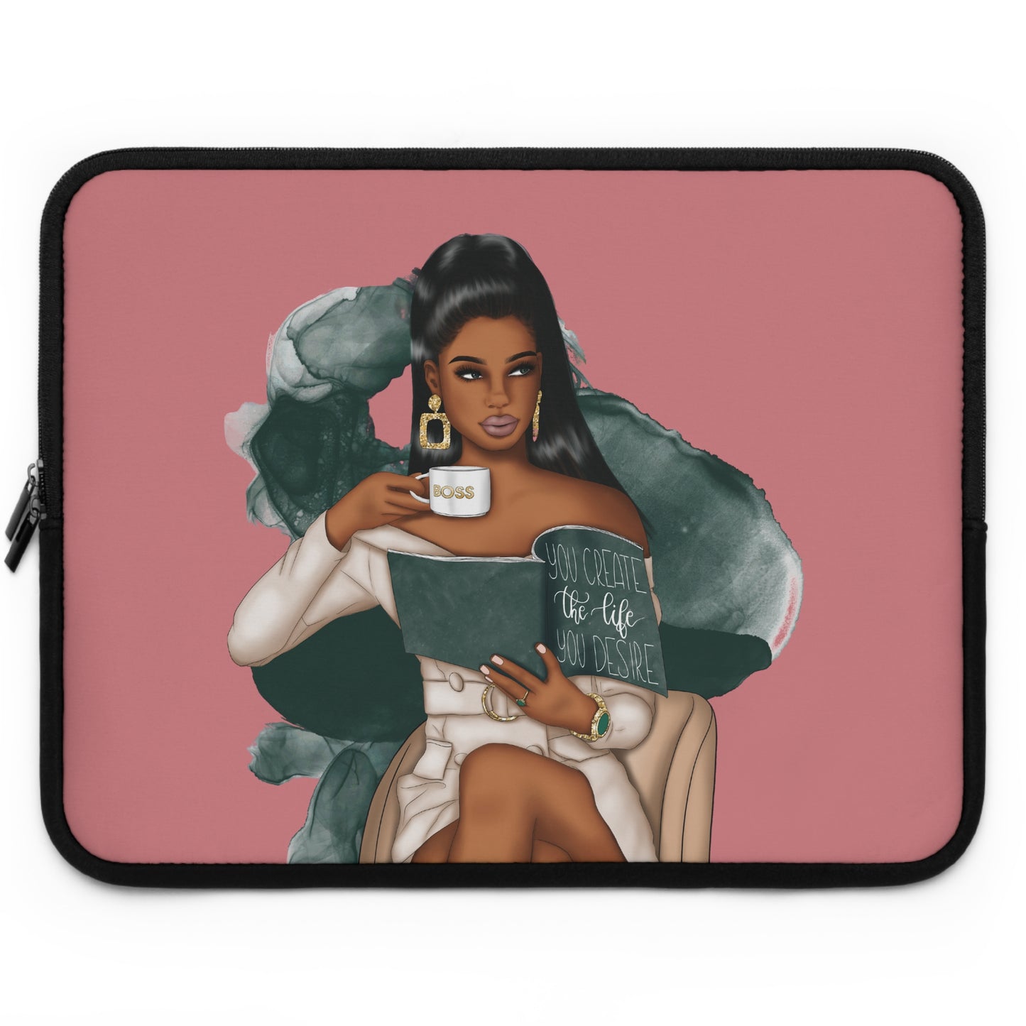 You Create the Life You Desire Laptop Cover (Dark Pink)