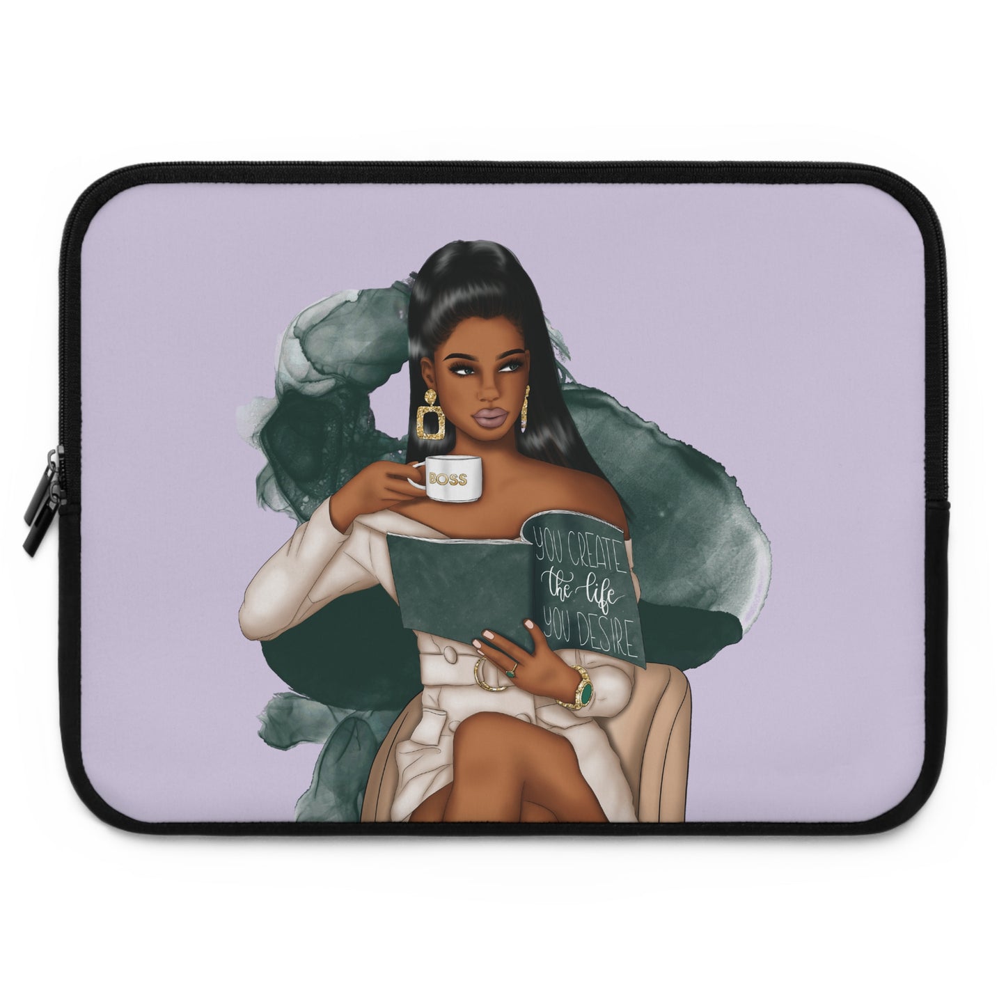 You Create the Life You Desire Laptop Cover (Light Purple)