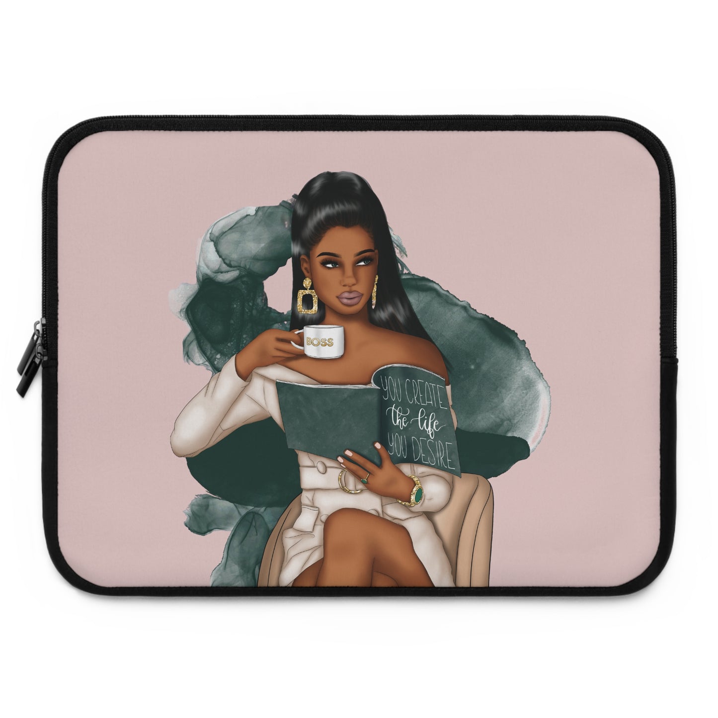 You Create the Life You Desire Laptop Cover (Pink)
