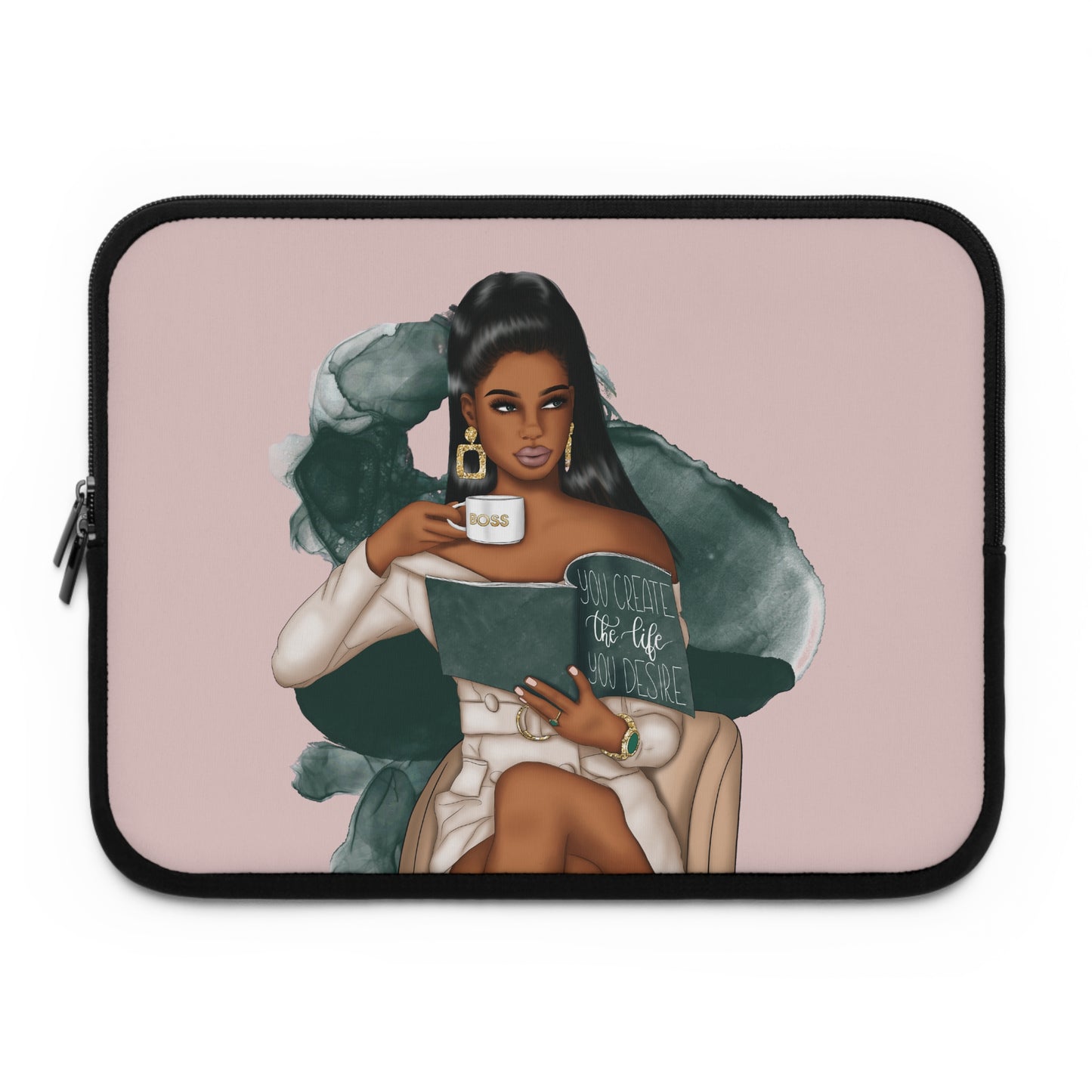You Create the Life You Desire Laptop Cover (Pink)