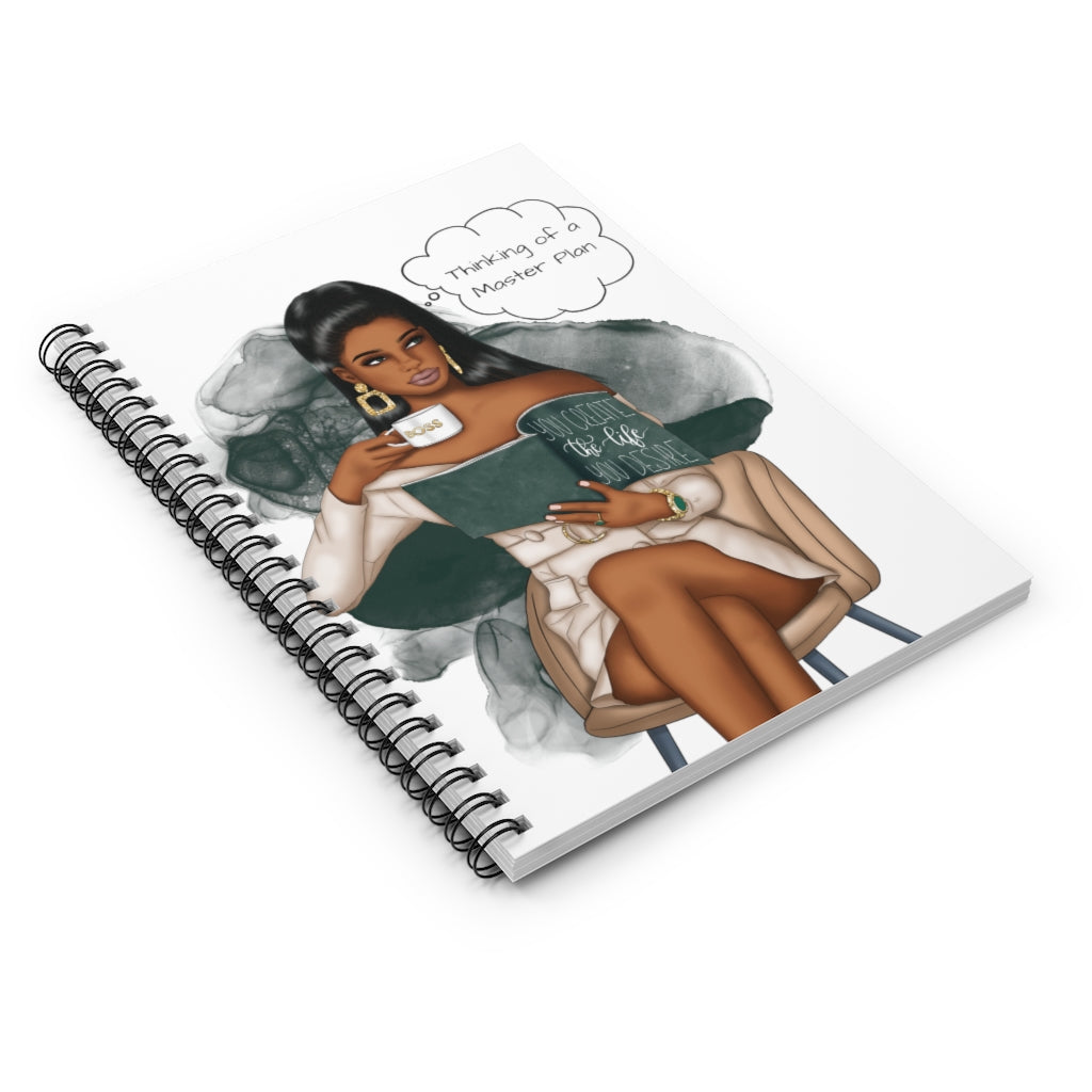 Thinking Of A Master Plan Notebook (White)