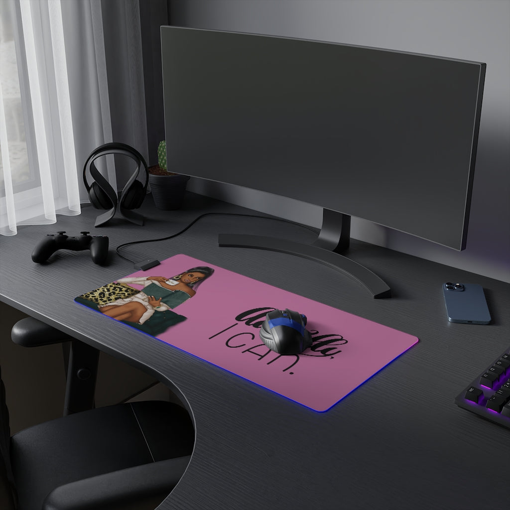 Actually I Can Large Mouse Pad (Pink)
