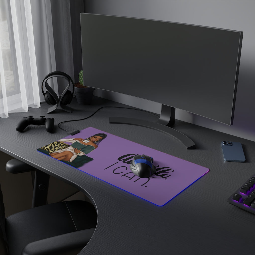 Actually I Can Large Mouse Pad (Purple)