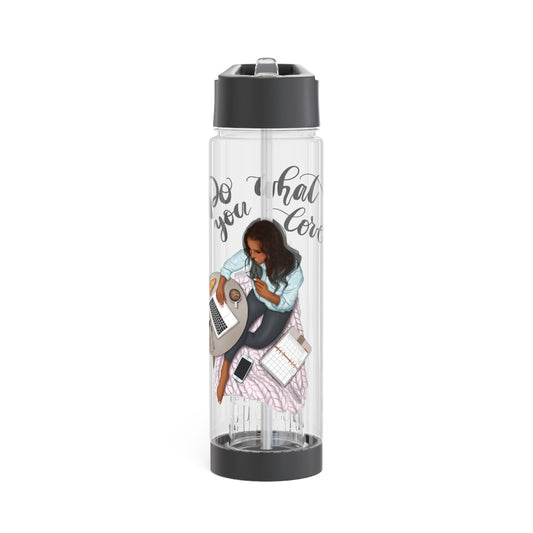 Do What You Love Infuser Water Bottle - Black Hair