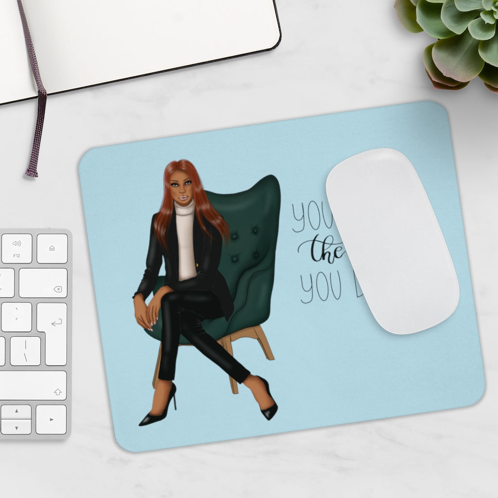 You Create The Life You Deserve Mouse Pad (Light Blue)